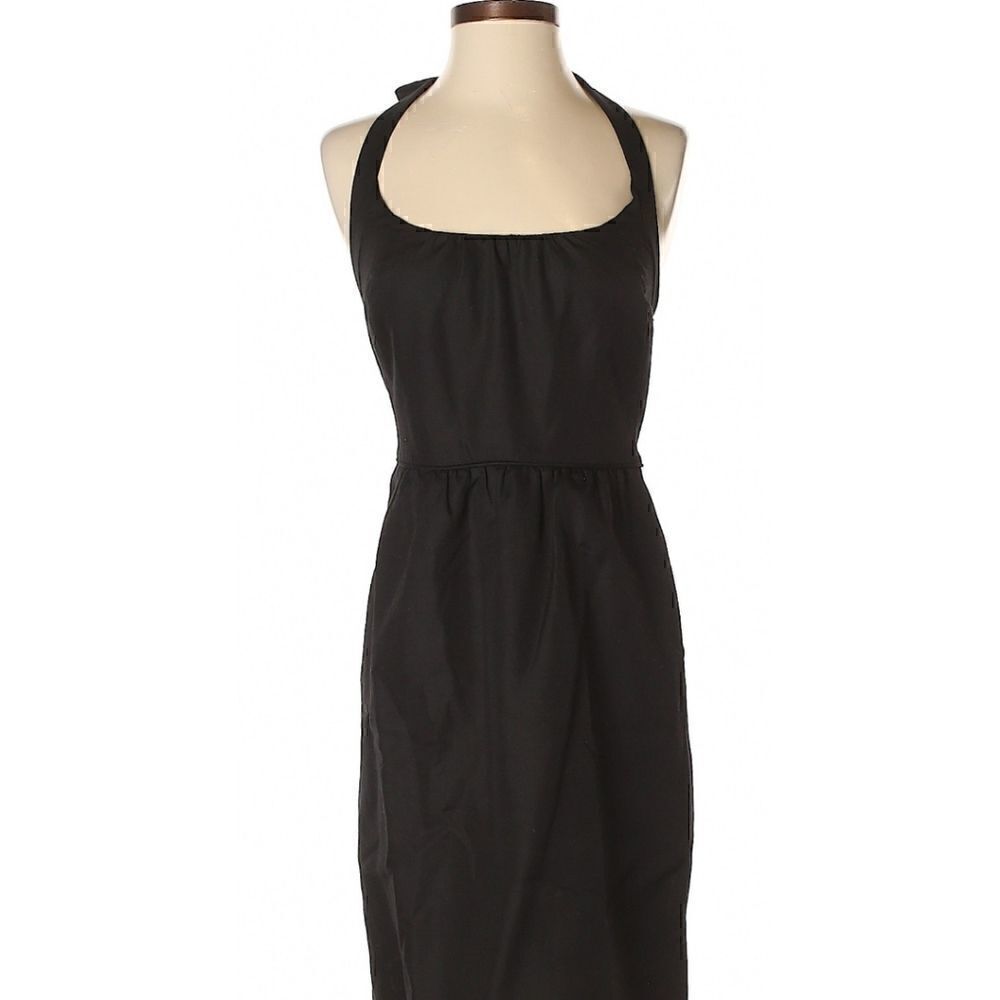 J CREW Cotton Halter Dress Black